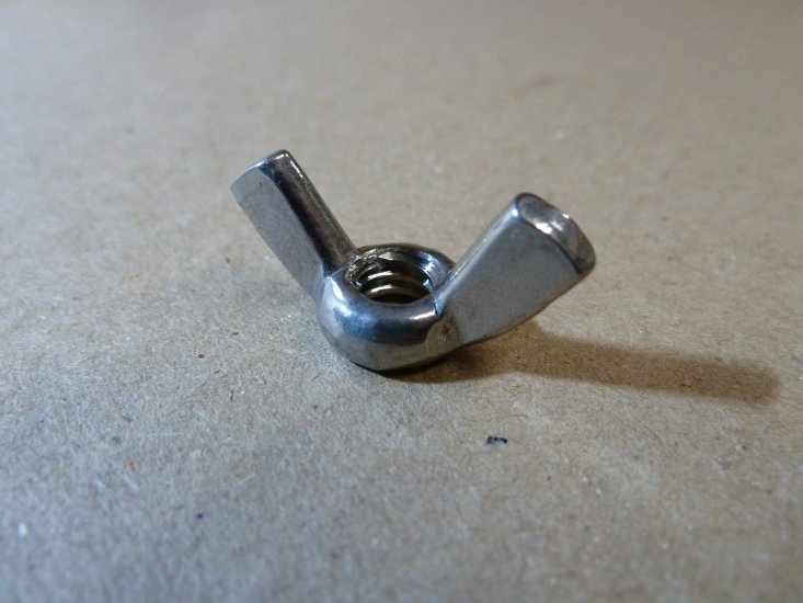 Wing Nut Air filter sec retaining plate (SS)