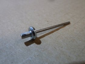 Pop rivet clip for chrome moulding